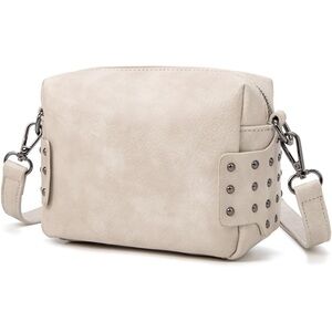 Studded Cream Shoulder Bag